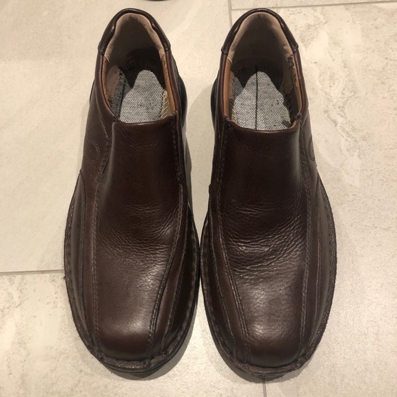 Men’s Brown Leather Clarks Shoes - Picture 3 of 5